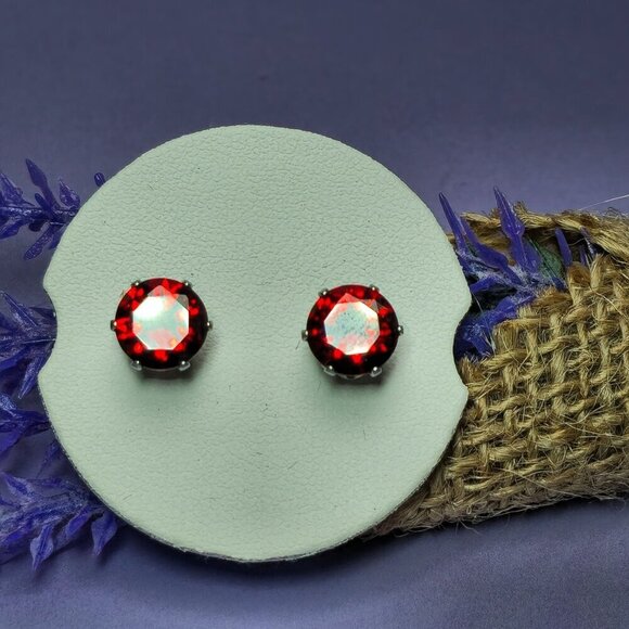 2/$15 July Simulated Ruby Earrings (NWOT) - Picture 1 of 3